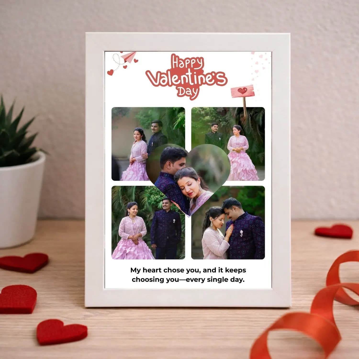 Valentines Day Frame - Collage Frame, Text - Image 1