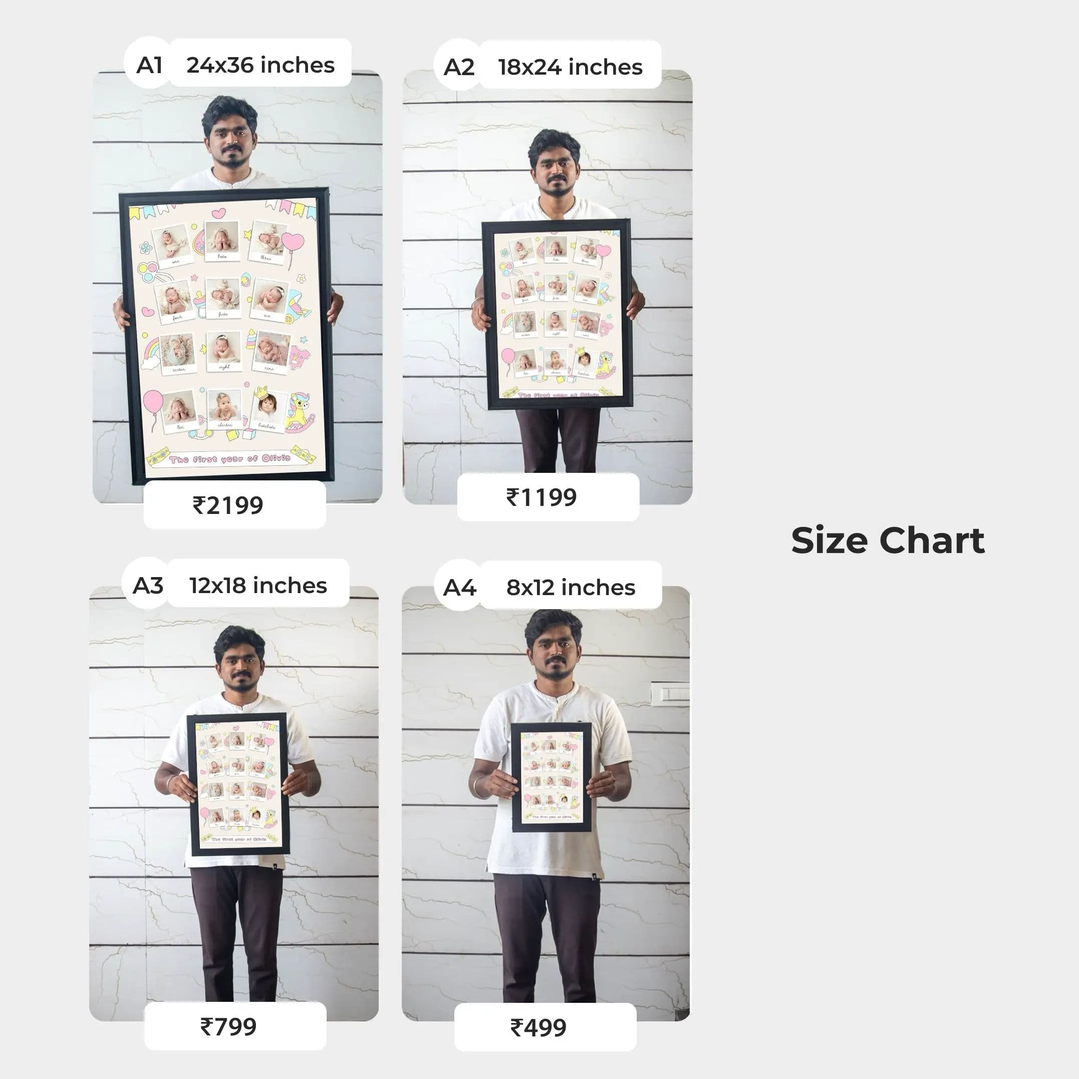 12 Months Baby Photo Frame - Image 3