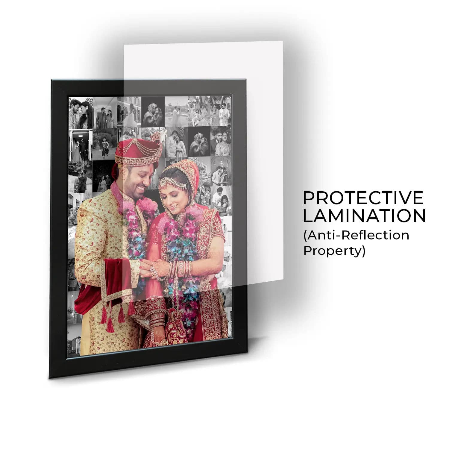 B/W Mosaic Photo Frame with Text - Image 3