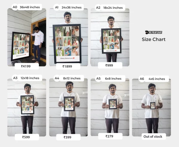 Anniversary Collage Frame with Custom Text - Image 2